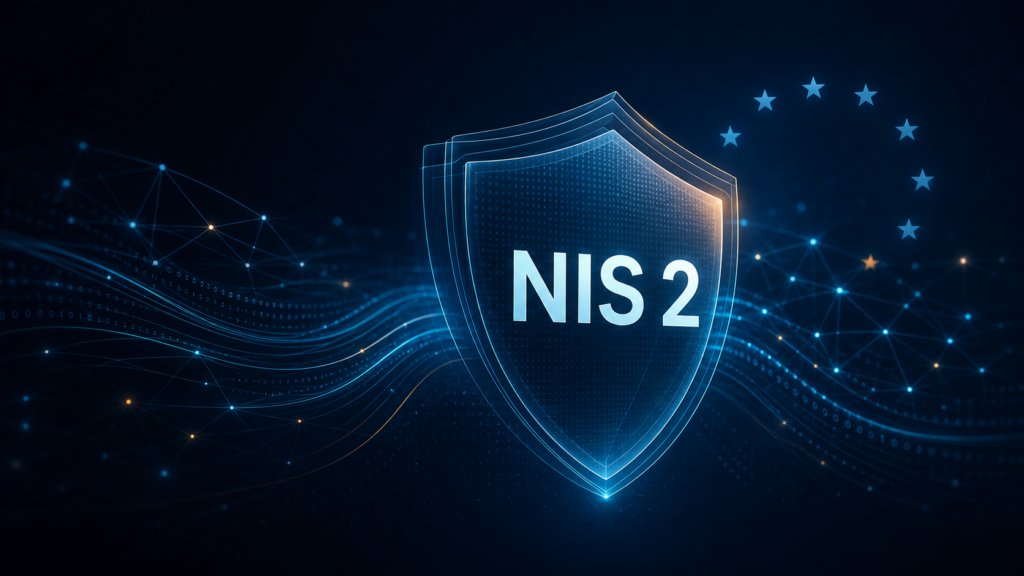 Bouclier numérique symbolisant la directive NIS 2 et la cybersécurité européenne