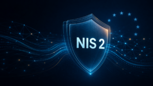 Bouclier numérique symbolisant la directive NIS 2 et la cybersécurité européenne